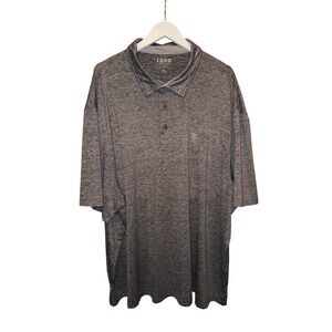 IZOD GOLF Men's Heathered Gray Stretch Short Sleeve‎ Polo Shirt Size XXL
